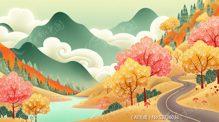 ������ˮ��ɽ����Ϫ���Ը��ٹ�·�ֻ�廭