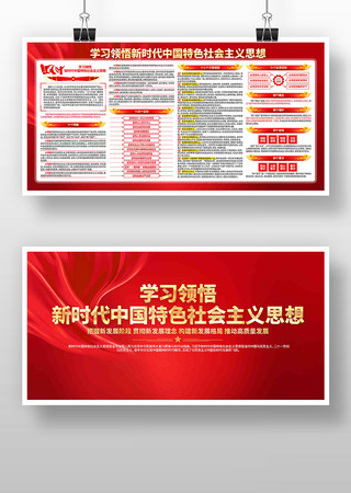 学习新时代中国特色社会主义思想党建展板 学习新时代中国特色社会主义思想党建展板