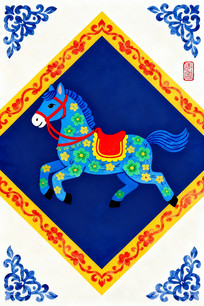 ��ͳ�����ɫС������װ��ͼ�������廭Ԫ��