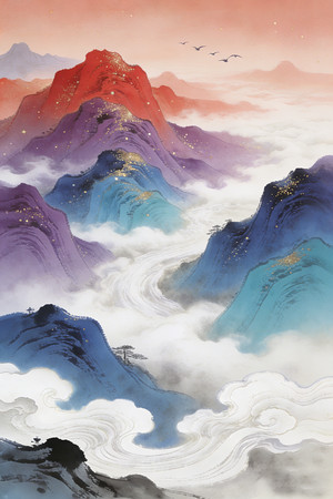 ˮī��ŷ�����λ�ɽˮ�����𲭷羰�廭