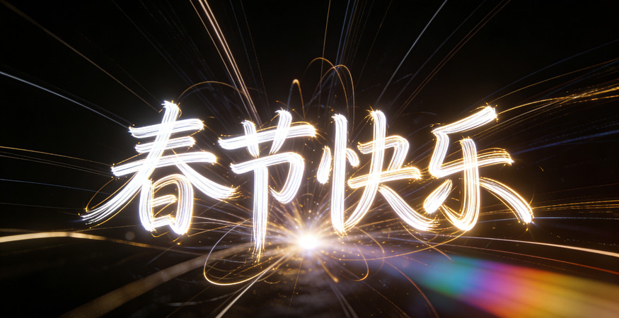 春节快乐特效字 春节快乐特效字
