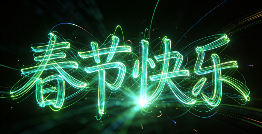 春节快乐特效字 春节快乐特效字