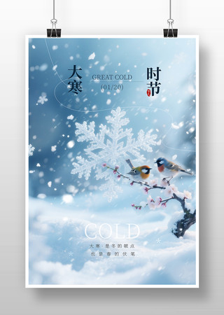 大寒节气节日海报 大寒节气节日海报