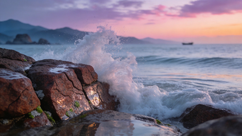 海边的惊涛拍岸风景 海边的惊涛拍岸风景