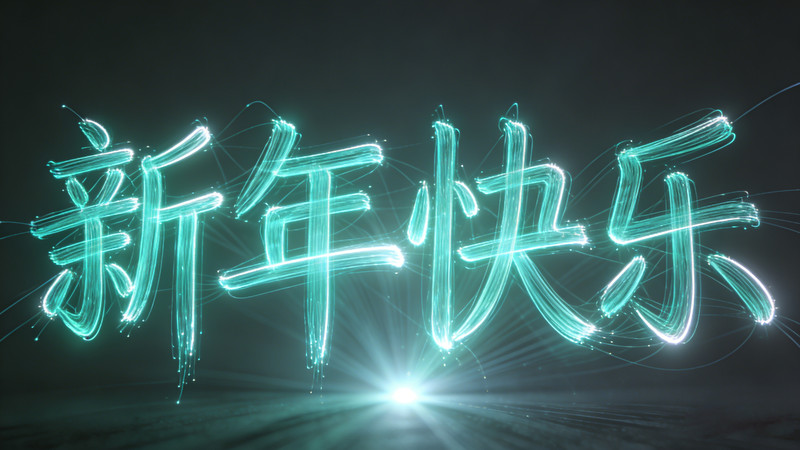 新年快乐特效字 新年快乐特效字