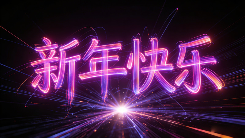 新年快乐特效字 新年快乐特效字