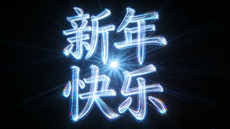 新年快乐特效字 新年快乐特效字