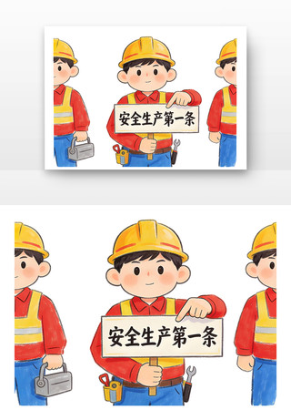 安全生产第一条安全生产月卡通 安全生产第一条安全生产月卡通
