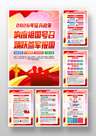 2026参军报国征兵大学生征兵宣传挂图 2026参军报国征兵大学生征兵宣传挂图