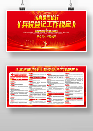2026年兵役登记工作规定内容宣传栏展板 2026年兵役登记工作规定内容宣传栏展板