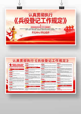 学习贯彻2026年兵役登记工作规定宣传栏 学习贯彻2026年兵役登记工作规定宣传栏