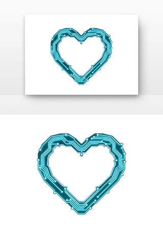 赛博朋克电路爱心 赛博朋克电路爱心