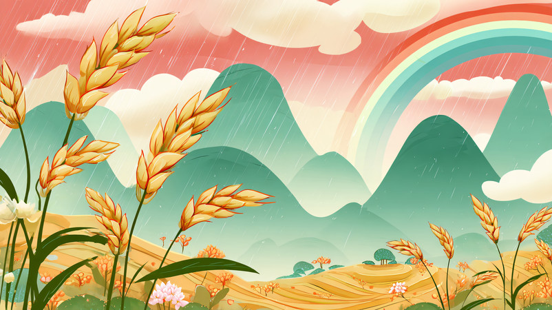 �ֻ�������вʺ��ɽ��ǰ�������ƽ�廭