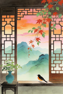 �й���ͳ�廭��ʽ�����ŷ�ˮīɽˮװ�λ�