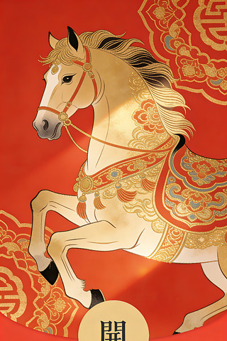 中国风新年过年马年红包封面喜庆广告素材 中国风新年过年马年红包封面喜庆广告素材