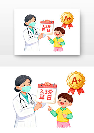 3月3日爱耳日卡通 3月3日爱耳日卡通