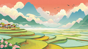 ��������ɫ����羰�ֻ�廭