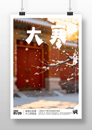 原创大寒节气海报设计 原创大寒节气海报设计