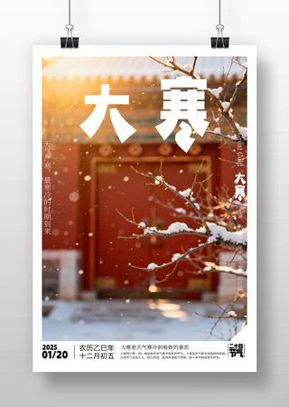 原创大寒节气海报设计 原创大寒节气海报设计