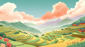 �ƶ�����ɫ��������羰�ֻ�廭