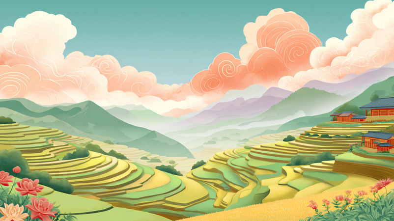 �ƶ�����ɫ��������羰�ֻ�廭 JPG