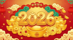 2026�����Ԫ��ϲ�챳��