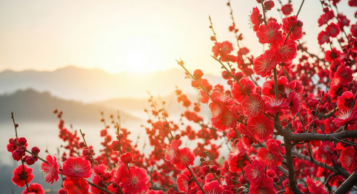 ��ϼ�еĺ�÷��ʢ��