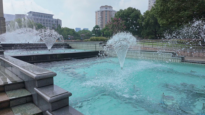 杭州临平江南水乡博物馆广场喷泉 杭州临平江南水乡博物馆广场喷泉