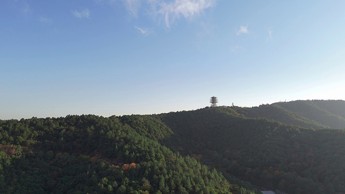 杭州临平区临平山风景航拍 杭州临平区临平山风景航拍