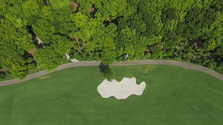 杭州下沙九桥高尔夫球场航拍 杭州下沙九桥高尔夫球场航拍