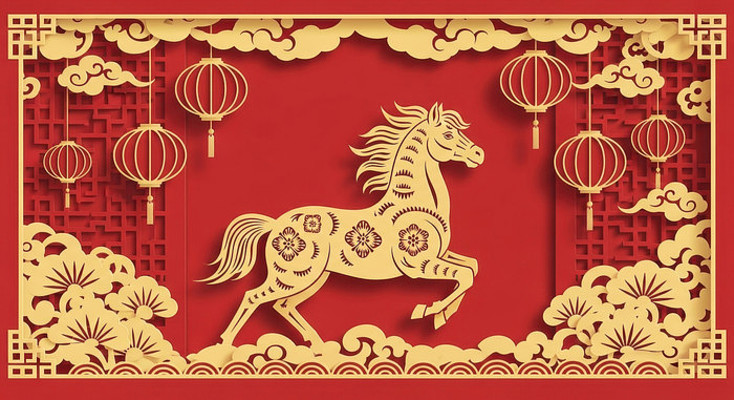 ��ɫ��ֽ�翥��ӭ��ͼ