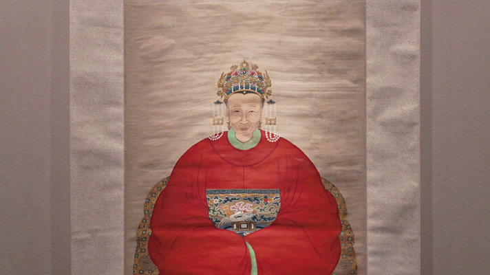 徽州文化博物馆展出的妇女容像 徽州文化博物馆展出的妇女容像