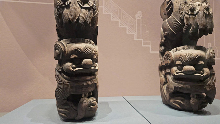 徽州文化博物馆展出徽派建筑石雕构件 徽州文化博物馆展出徽派建筑石雕构件