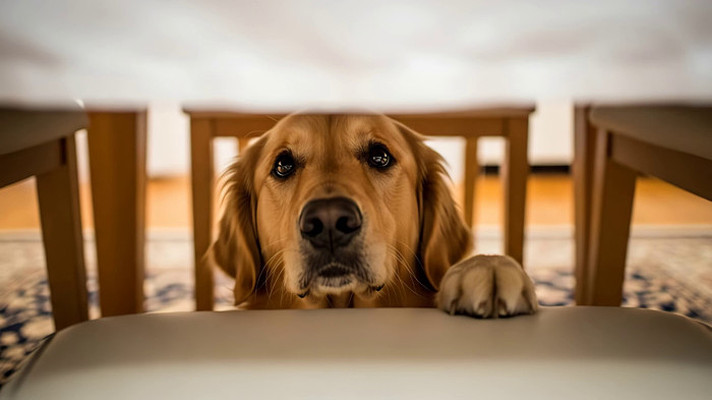 金毛狗狗扒椅子上张望 金毛狗狗扒椅子上张望