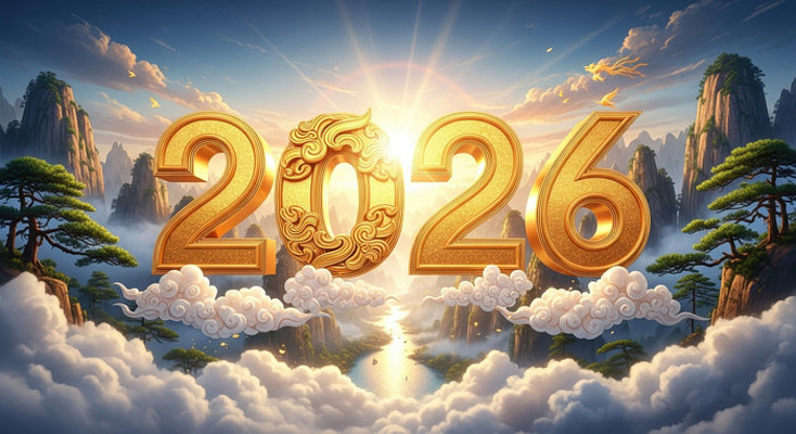 ��ɫ2026����ɽˮ���걳��ͼ