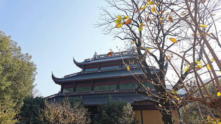 灵隐寺大雄宝殿远景画面 灵隐寺大雄宝殿远景画面