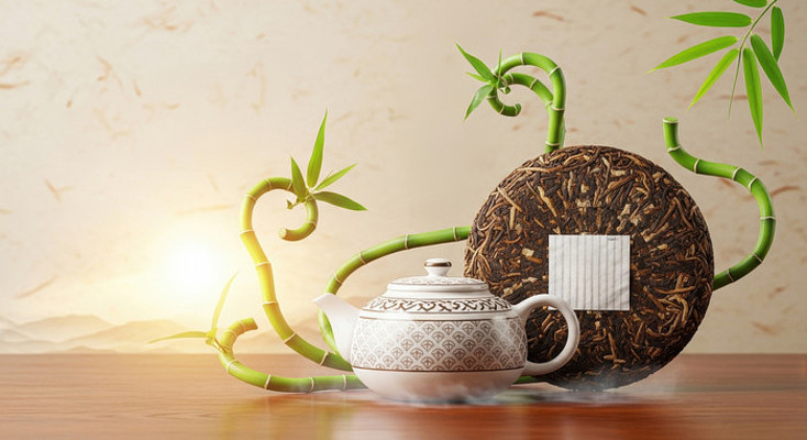 普洱茶与竹制品 普洱茶与竹制品