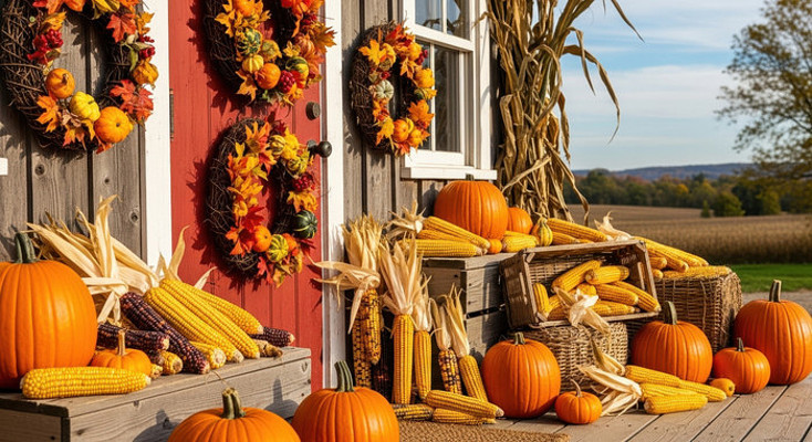 秋日丰收农家院装饰 秋日丰收农家院装饰