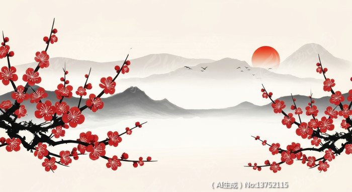 ɽˮ÷��д�⻭