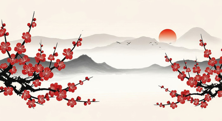 ɽˮ÷��д�⻭