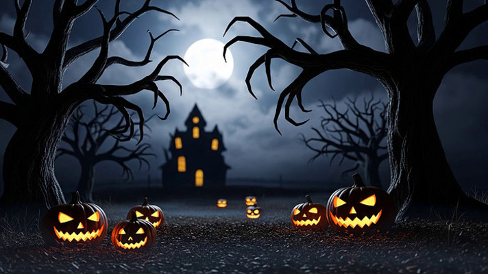 万圣节恐怖氛围背景视频 万圣节恐怖氛围背景视频