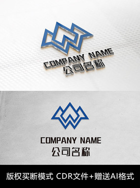 W��ĸlogo��־��ĸ�̱����