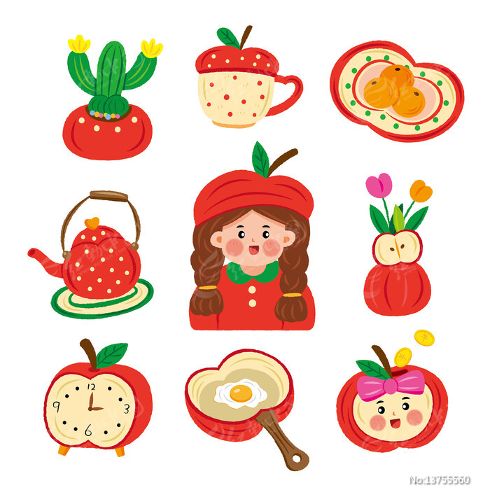 ��ͨ��СŮ��ƻ��Ԫ�ز廭������ֽ�ز�