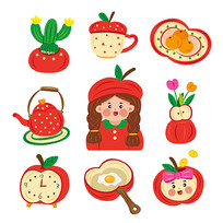 ��ͨ��СŮ��ƻ��Ԫ�ز廭������ֽ�ز�