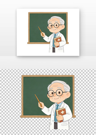 医生讲课插画 医生讲课插画