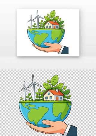 节能保护地球卡通图 节能保护地球卡通图