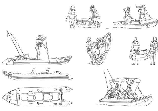 Ƥ��ͧCADģ��  dwg