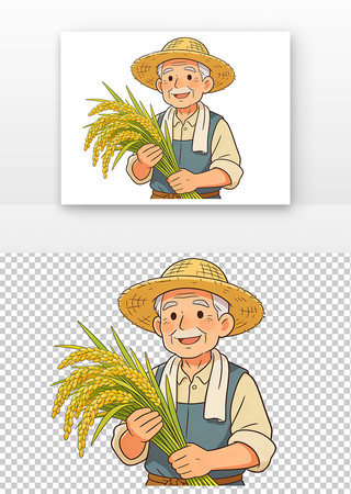 手捧粮食的农民 手捧粮食的农民