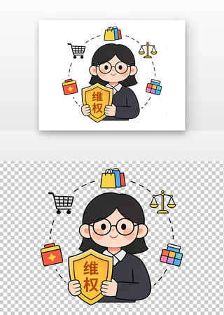 消费者权益保护插画 消费者权益保护插画