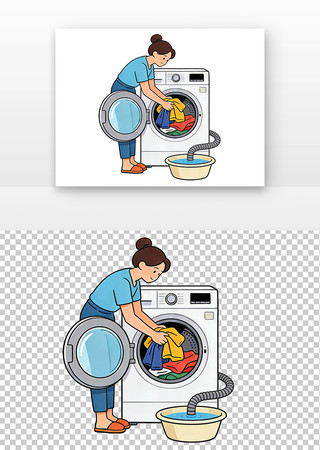 洗衣机节约用水元素 洗衣机节约用水元素